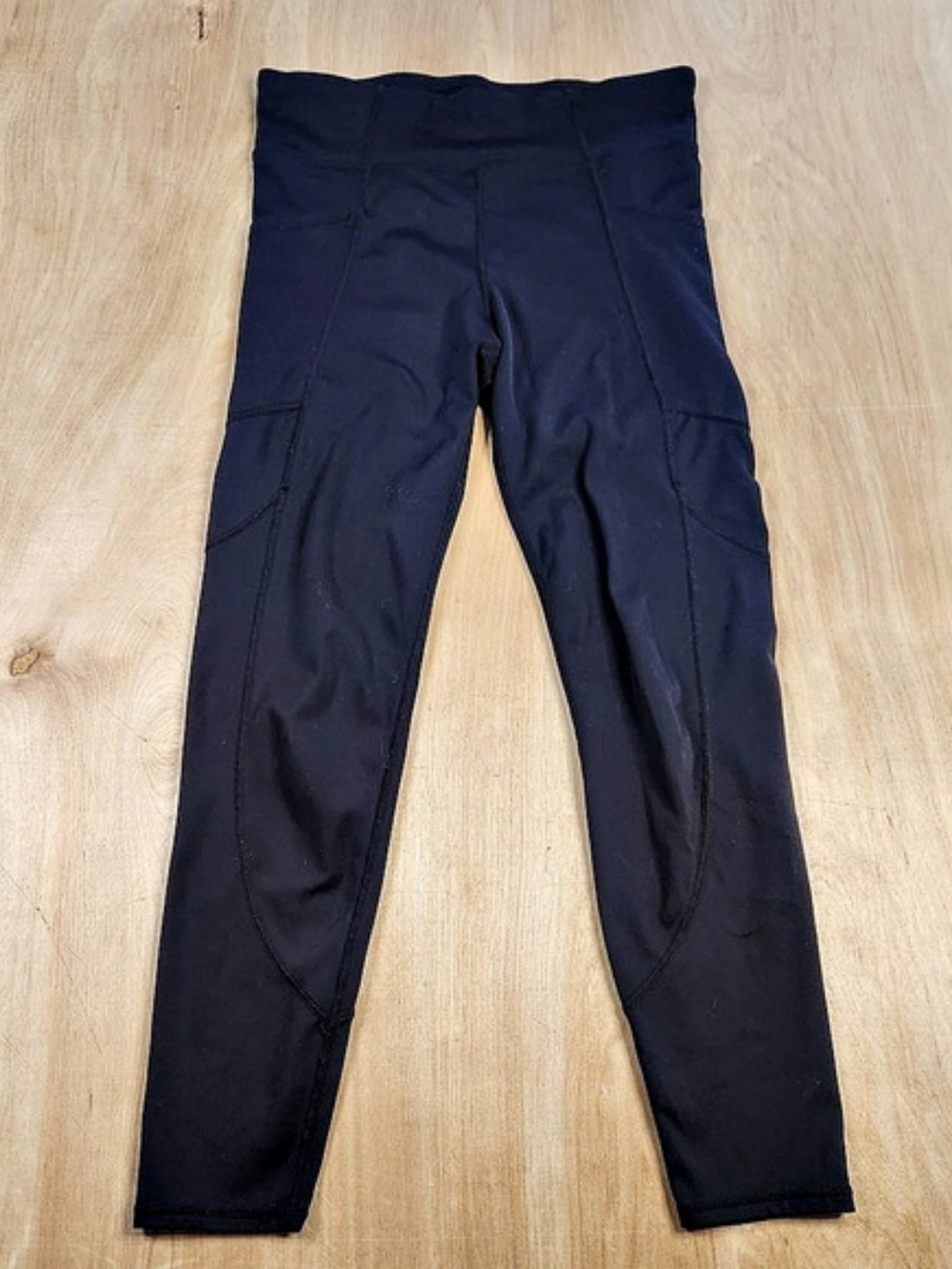 Threads 4 Thought Reactive Womens High-Rise Ankle Leggings Pockets Black Small